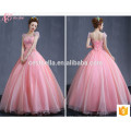 Full-length ball gown lace appliqued quinceanera dress purple blue red pink ball gown prom gown